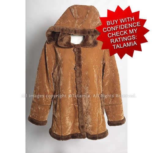 Jackets & Coats Warm ladies caramel and chocolate brown faux fur